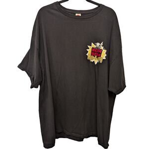 Hanes Nom Nom Ninja Graphic Print T-Shirt Black Crewneck Short Sleeve Casual‎